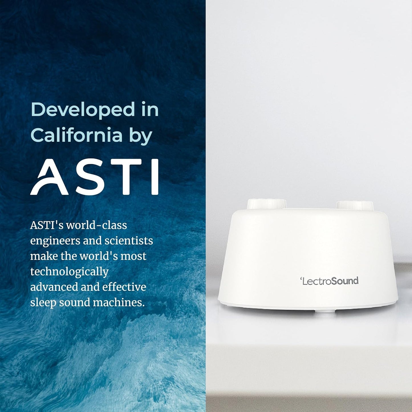 Adaptive Sound Technologies LectroSound - Noise Machine for Optimal Sleep Environment - Non-Looping Nature Sounds - Precision Volume Settings - Speech Privacy - Travel-Ready