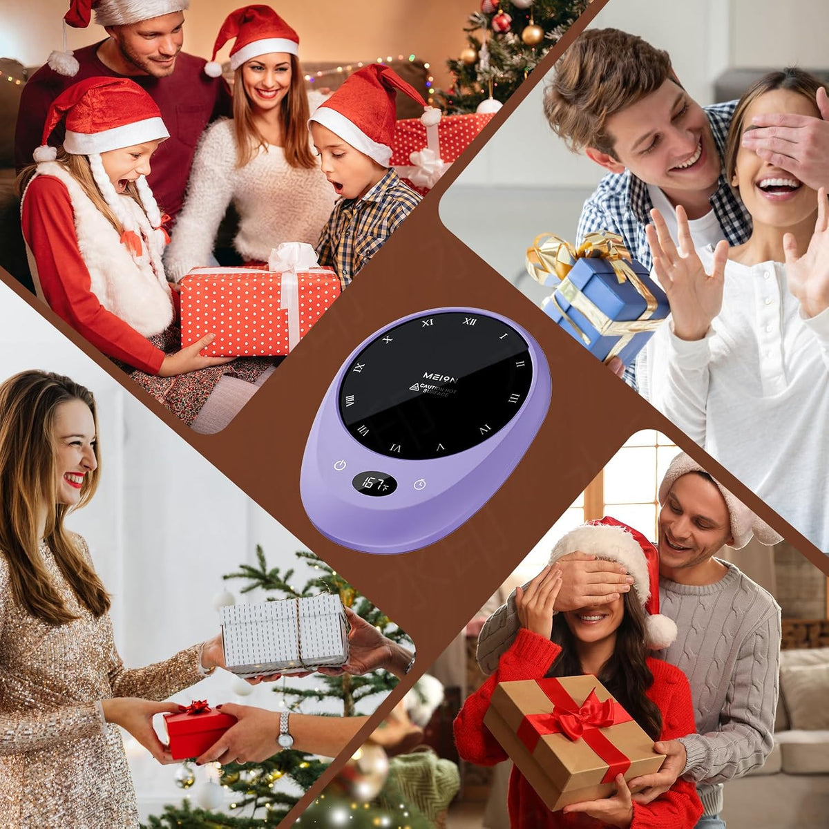 MEION Coffee Mug Warmer for Desk, Coffee Cup Warmer, 4 Temp Settings & 1-12H Timer, Coffee Warmer with Auto Shut Off Smart Gravity Sensor, Beverage & Candle Warmer Coffee Gifts Accessories(Black)