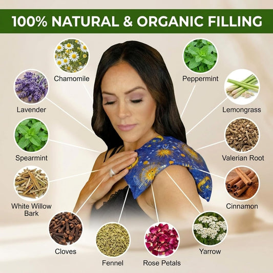 Basic Herb Pack Heating Pad, Indigo