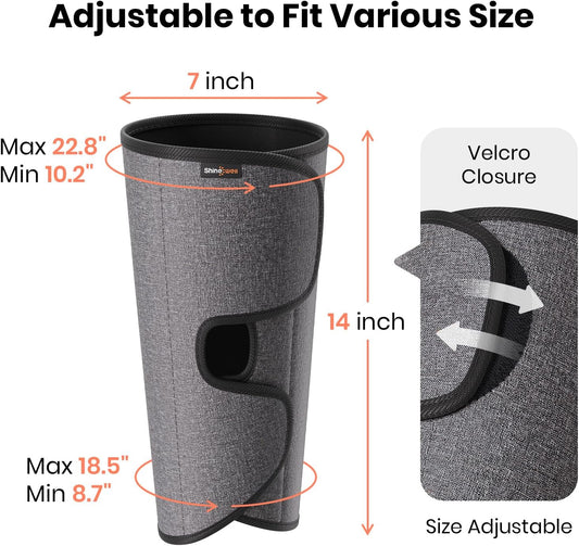 SHINE WELL Leg Compression Massager for Circulation and Pain Relief Fsa, Air Compression Calf Massager with 3 Modes 3 Intensities 2 Timing, for Restless Legs Syndrome Relief, Wellness Gift for Mom Dad