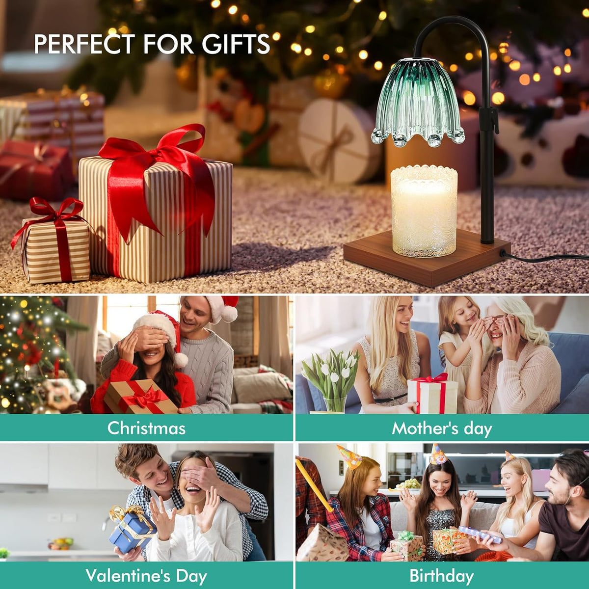Candle Warmer Lamp with Timer,Birthday Gifts for Women