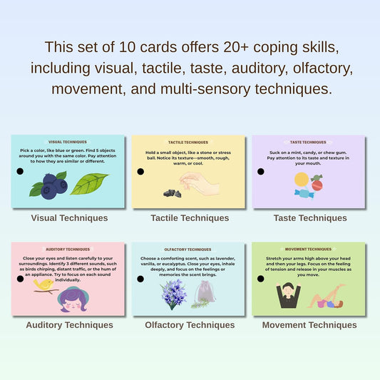 Coping Skills Cards – Mindfulness & Self-Care Deck for Adults & Teens – Emotional Wellness Activities for Focus, Calm & Resilience – Great for Educators, Counselors & Personal Use