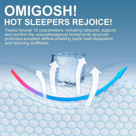 UJPFEO Knee Pillow for Side Sleepers, Leg Pillow for Sciatica, Back, HIPS, Knees, Joints Pain Relief,Pillows for Between Legs While Sleeping Spine Alignment Support & Relieves Pressure,Cooling White