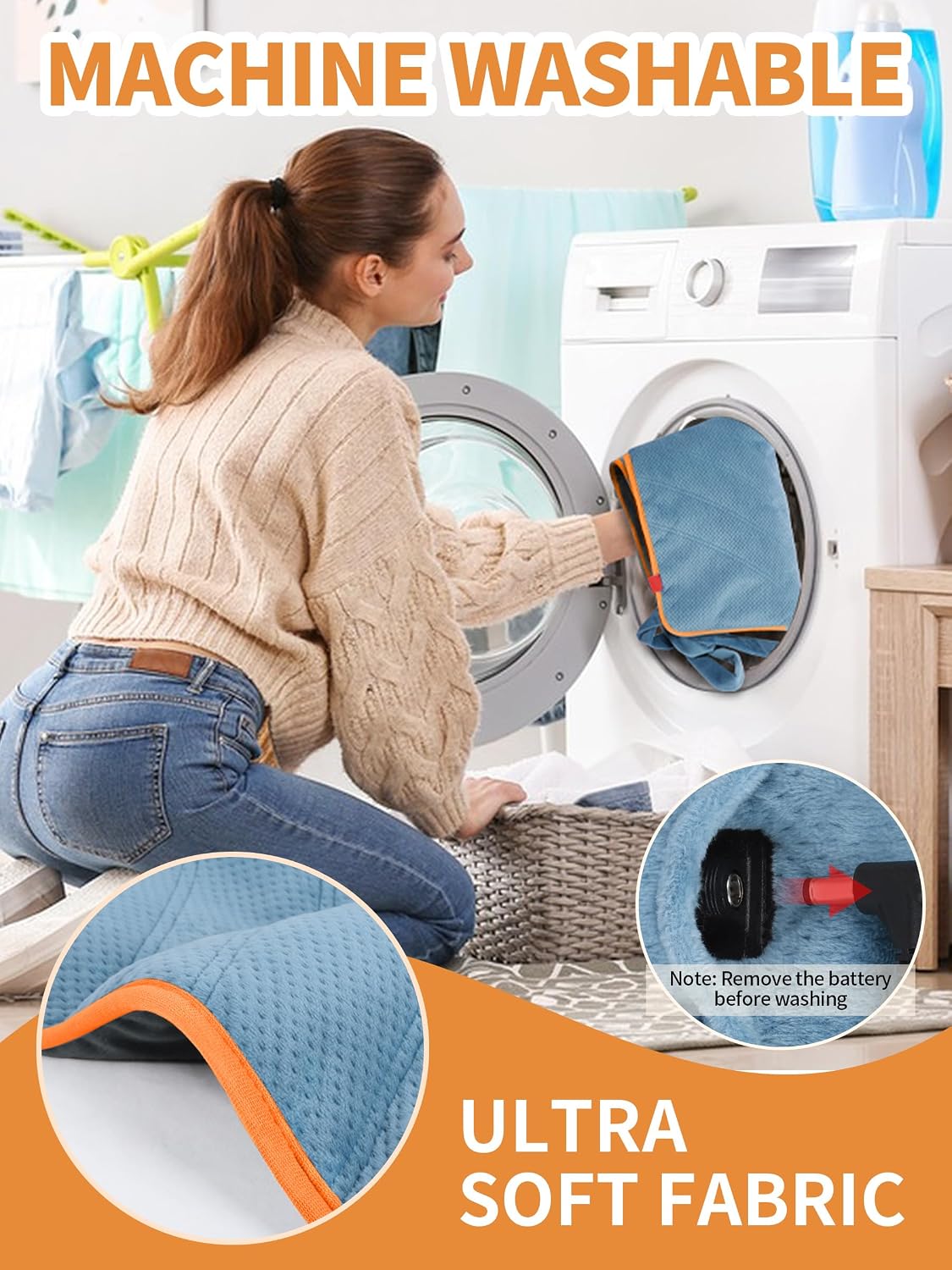 Vofuoti Portable Heating Pad for Neck and Shoulders with Massager 12V