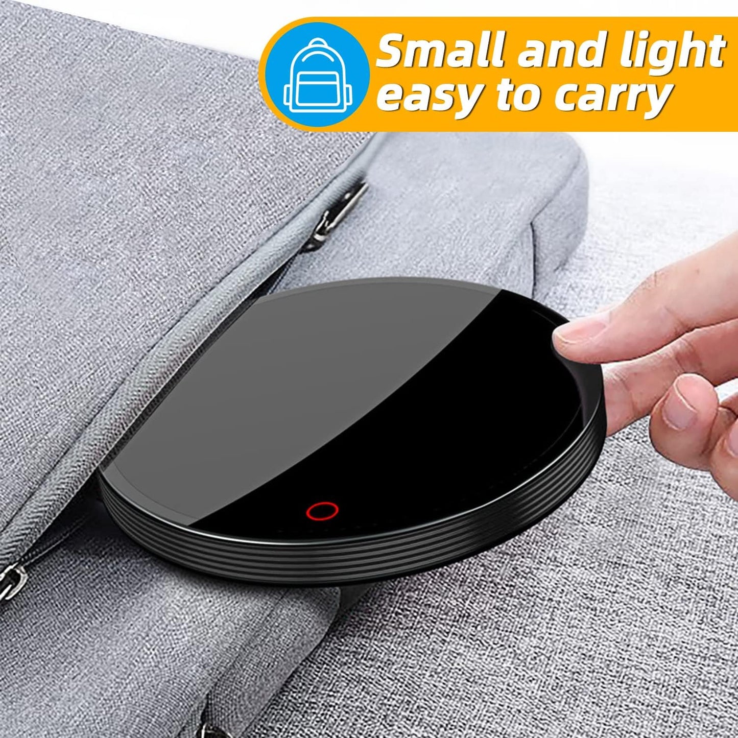 Mug Warmer Heating Plate, Dual Use Drink & Candle Warmer Desk | Heat insulated plate, warms drinks, melts candles, mini size fits home office flat mugs