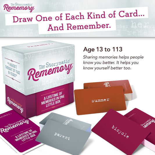 Storymatic Rememory – Writing Prompt and Memory Prompt – Conversation Cards for Family and Friends