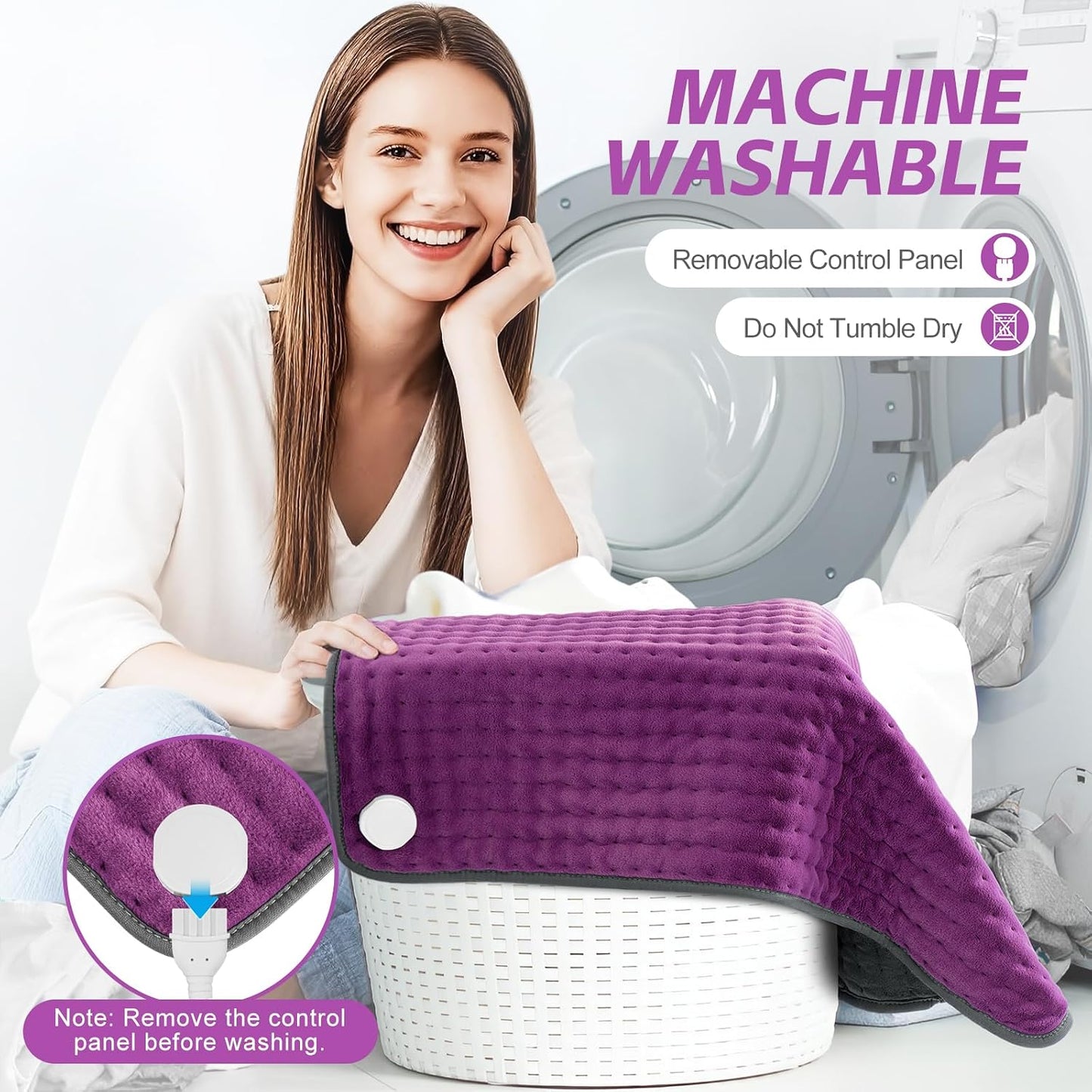 17"x33" Heating Pad XXXL for Back Pain, Extra Large Heated Pad for Neck/Shoulders/Legs/Knees/Feet/Cramps, Birthday Fathers Mothers Day Gifts for Mom Dad Women Men Grandma Her, 6 Heat Settings Auto-Off
