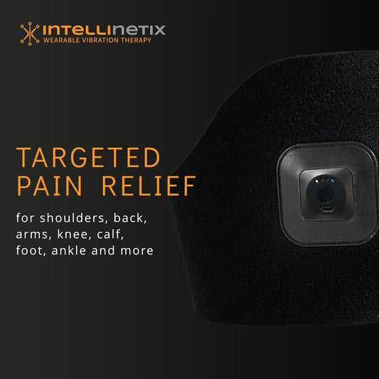 intellinetix Brownmed Universal Therapy Wrap - Active Wrap with Wearable Massager for Shoulders, Back, Arms, Knee, Calf, Foot, Ankle & More - Comfortable Compression Sleeve