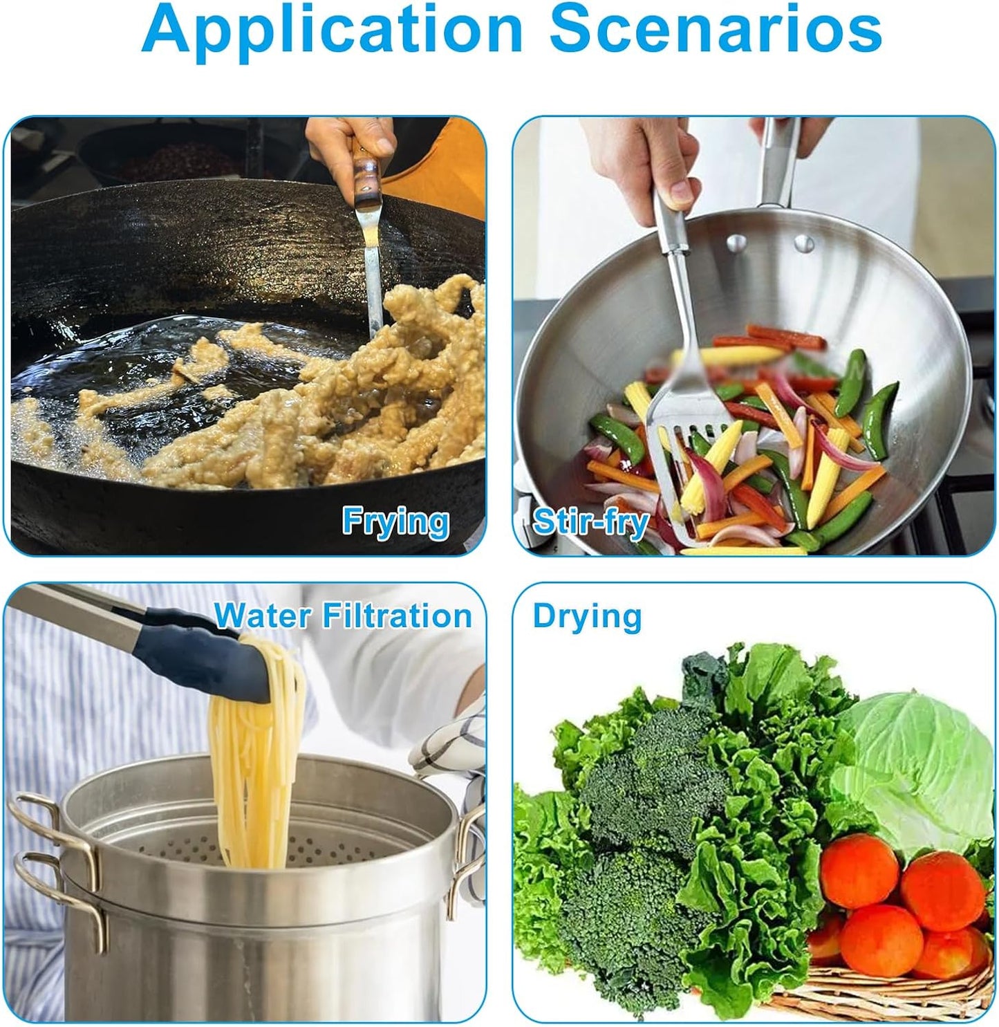 2Pcs 10" & 13" Stainless Steel Splatter Screen | Splatter Guard, Ultra Fine Mesh, Cooking Protector, Frying Cooking/Kitchen Use
