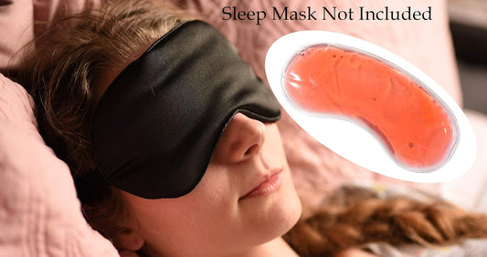 2 Pack Warming or Cooling Insert for Sleep Masks, Eye Mask, Silicone Gel Pack (Red)
