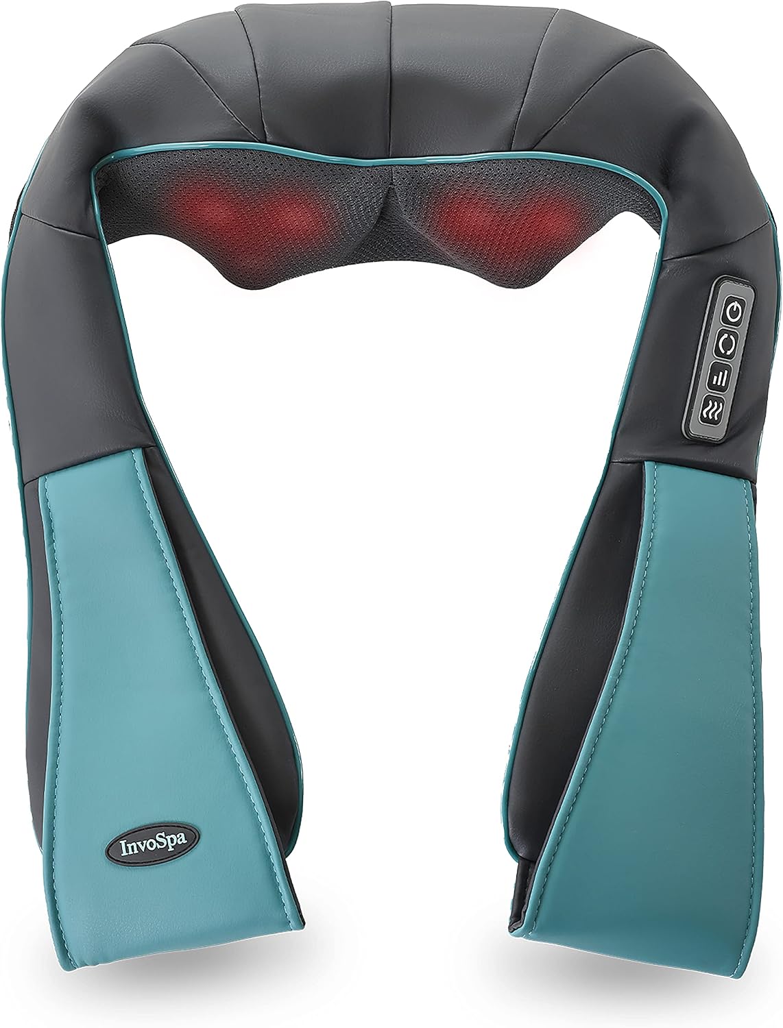 InvoSpa Shiatsu Massager with Heat - Deep Tissue Kneading Pillow for Neck, Shoulders, and Back - Electric Full Body Massage