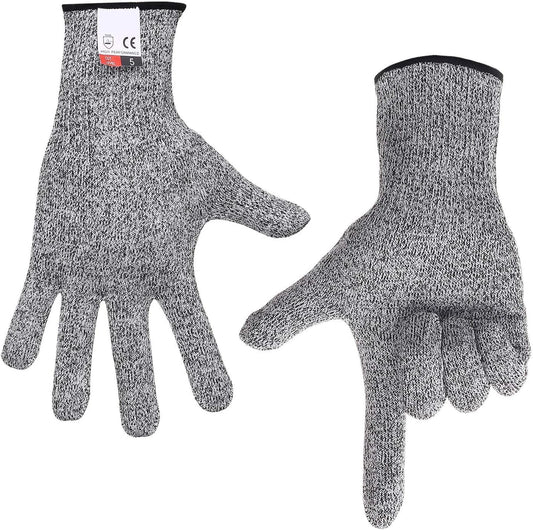 Cut Resistant Gloves Food Grade Level 5 Hand Protection,Kitchen Cut Gloves (Medium(palm Diameter 3.35-3.75inch))