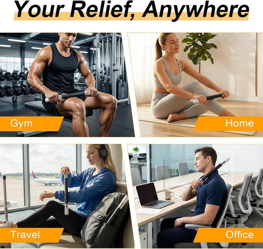 Foam Roller, Massage Roller, Muscle Roller Stick, Neck Massager for Muscles Relief, Therapy Roller Stick for Legs, Calf, Thigh, Lipo, Massage Rolling Pin, Help Sore Muscle Recovery