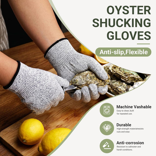 Cut Resistant Gloves for Men Women, Kitchen Gloves for Food Prep | Cutting Gloves With Superior Comfort and Grip for Meat Cutting, Oyster Shucking, Cooking, Gardening and Food Preparation 