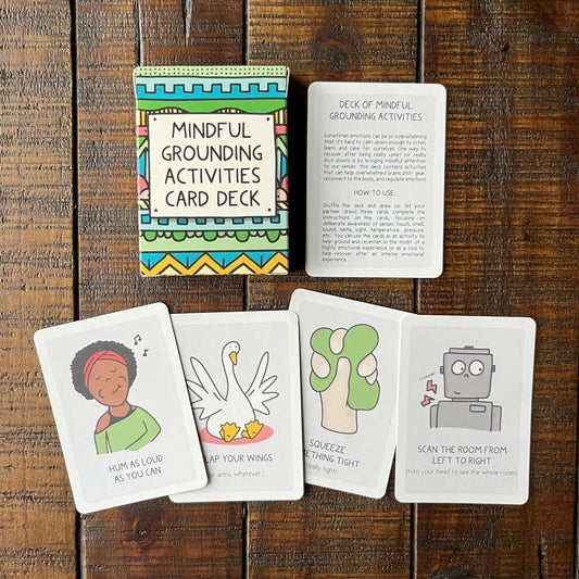 Mindful Grounding Card Deck – Trauma-Sensitive Card Deck Resource for Therapists, Educators, and Parents – Guided Somatic & Mindfulness Activities for Emotional Regulation