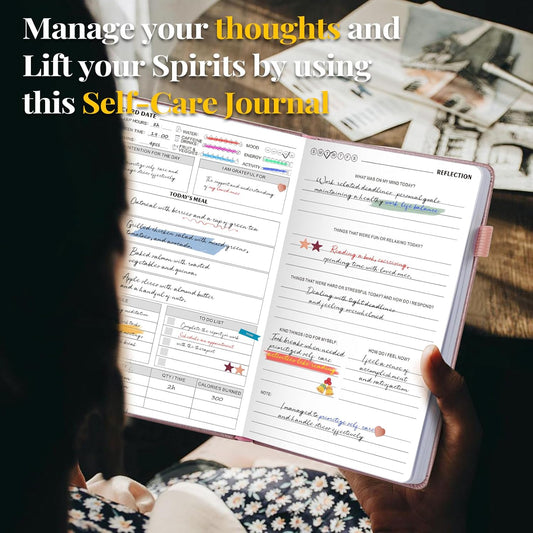 Mental Health Journal, Guided Journal for Mental Health, 90-Day Self-Care Planner for Anxiety Relief, Mood Tracker to Improve Mindfulness & Habit Building, with Monthly Summary.
