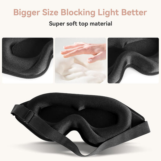 Sleep Mask for Men Women,Upgraded 3D Deep Contoured Eye Covers for Sleeping with Adjustable Strap,Block Out Light, Soft Comfort Eye Shade Cover for Travel Yoga Nap (1pcs, Pink)