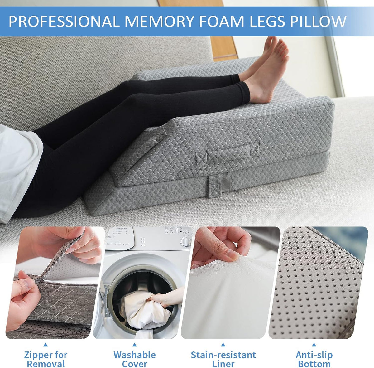 KingPavonini Adjustable Leg Elevation Pillows for Swelling After Surgery