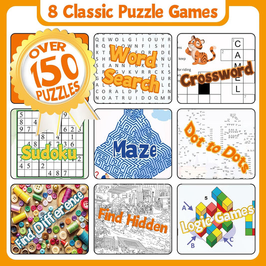 Elfew 4 Pack Activity Book for Adults, Puzzles Books for Seniors
