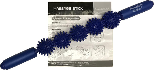 Therapist's Choice® Muscle Roller Stick 3000: Ergonomic Padded Grip 5 Spiky Balls Massage Stick