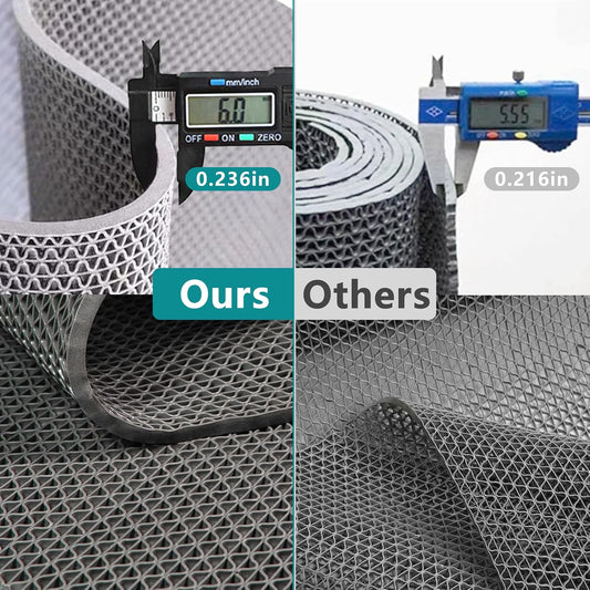 WochiTV Non Slip Drainage Mats PVC Pool Floor Mat 0.23'' Thick Outdoor Indoor Parking Space Mat for Bathroom Garage Basement Backyard Commercial Kitchen 3x16.6Ft