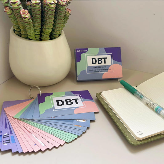 DBT Skills Coaching Cards with Guided Examples & Training Steps-28PCS Flashcards for Emotional Regulation|Stress Relief & Coping Tools for Office Worker & Adults
