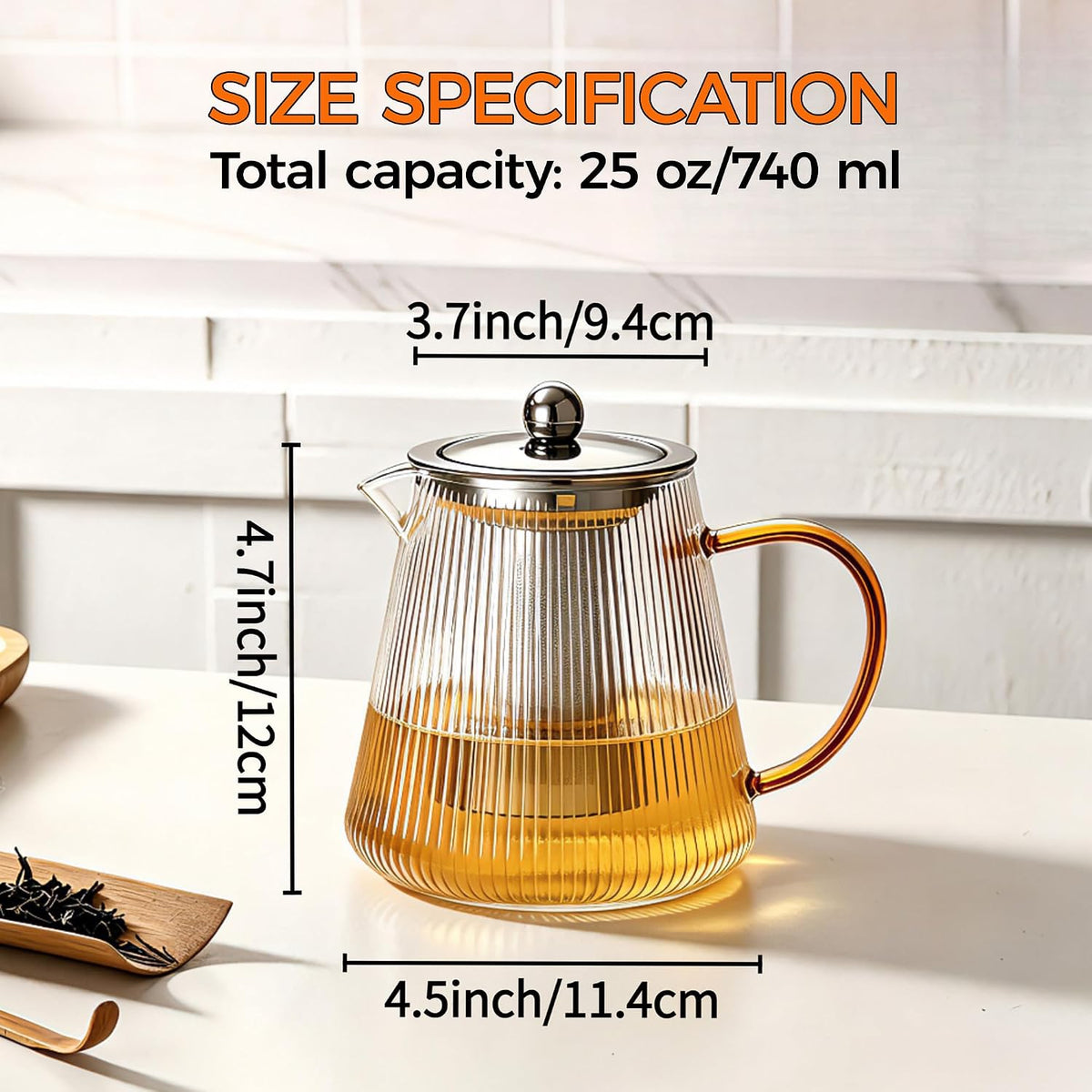 Glass Teapot with Removable Infuser, 32 oz (950 ml)