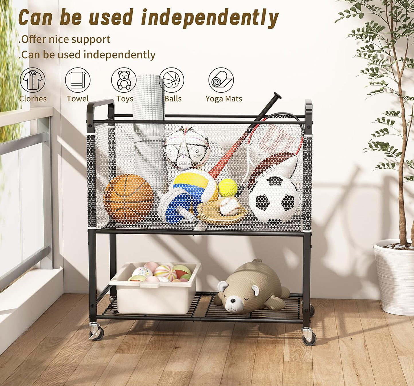 Laundry Hamper Rolling Sorter: 120L Large Basket with Wheels Removable Bag | Solve laundry clutter – rolling sorter with washable bag – Ideal for home, dorm & bedroom organization