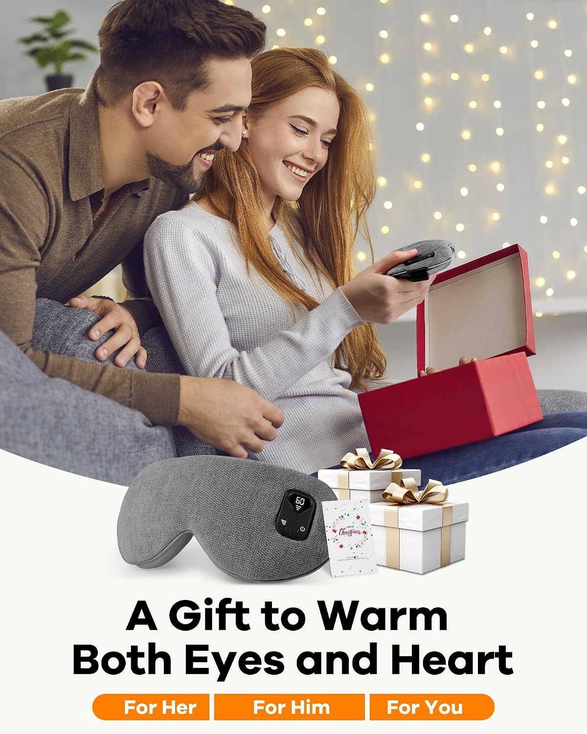 Cordless Heated Eye Mask for Dry, Tired Eyes, Hot Compress with Flaxseed Nose Bridge for Better Blackout & Focused Warmth, Rechargeable Warm 3 Heat Levels, 4 Timers, No Microwave Needed, Pink
