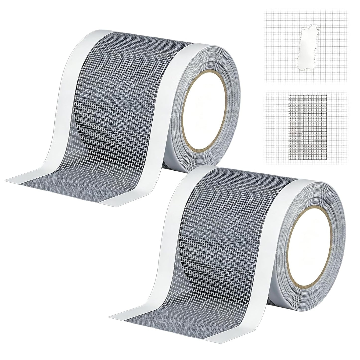7cm*5cm Strong Adhesive Screen Repair Tape, Fiberglass Mesh Screen Repair Kit, Self-Adhesive Patch, Window Screen Repair Kit for Window, Door, RV, Tent, Patio, Porch Netting