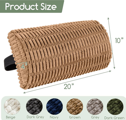 Lumbar Support Pillow for Recliner Chair/Office Chair/Couch, Memory Foam Back Support Cushion with Adjustable Strap, Recliner Cushions for Lower Back Pain Relief, Sleeping, Washable Cover, Navy