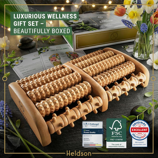 Wooden Foot Massager Roller – Foot Roller for Plantar Fasciitis | Foot Roller for Plantar Fasciitis