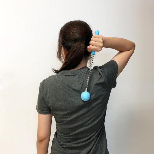 SinLoon Massager Ball Hammer(2-Pack) Hammer Stick Manual Beat Golf Ball Massager Back Shoulder Massage Full Body Reduce Fatigue Pain(Blue)