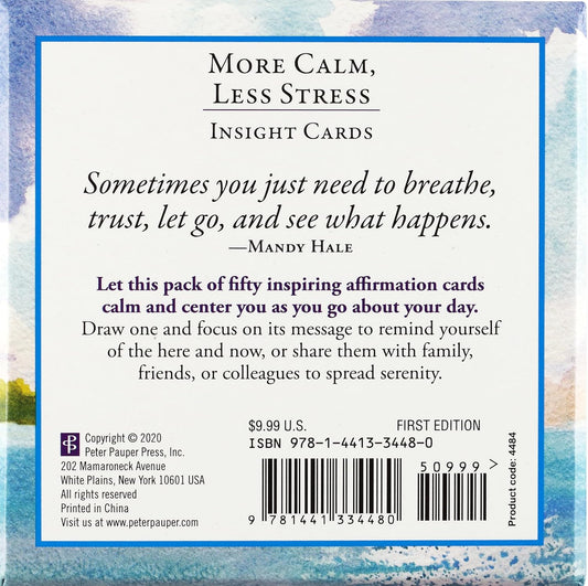 More Calm, Less Stress Insight Cards (Deck of 50 Relaxation Cards)