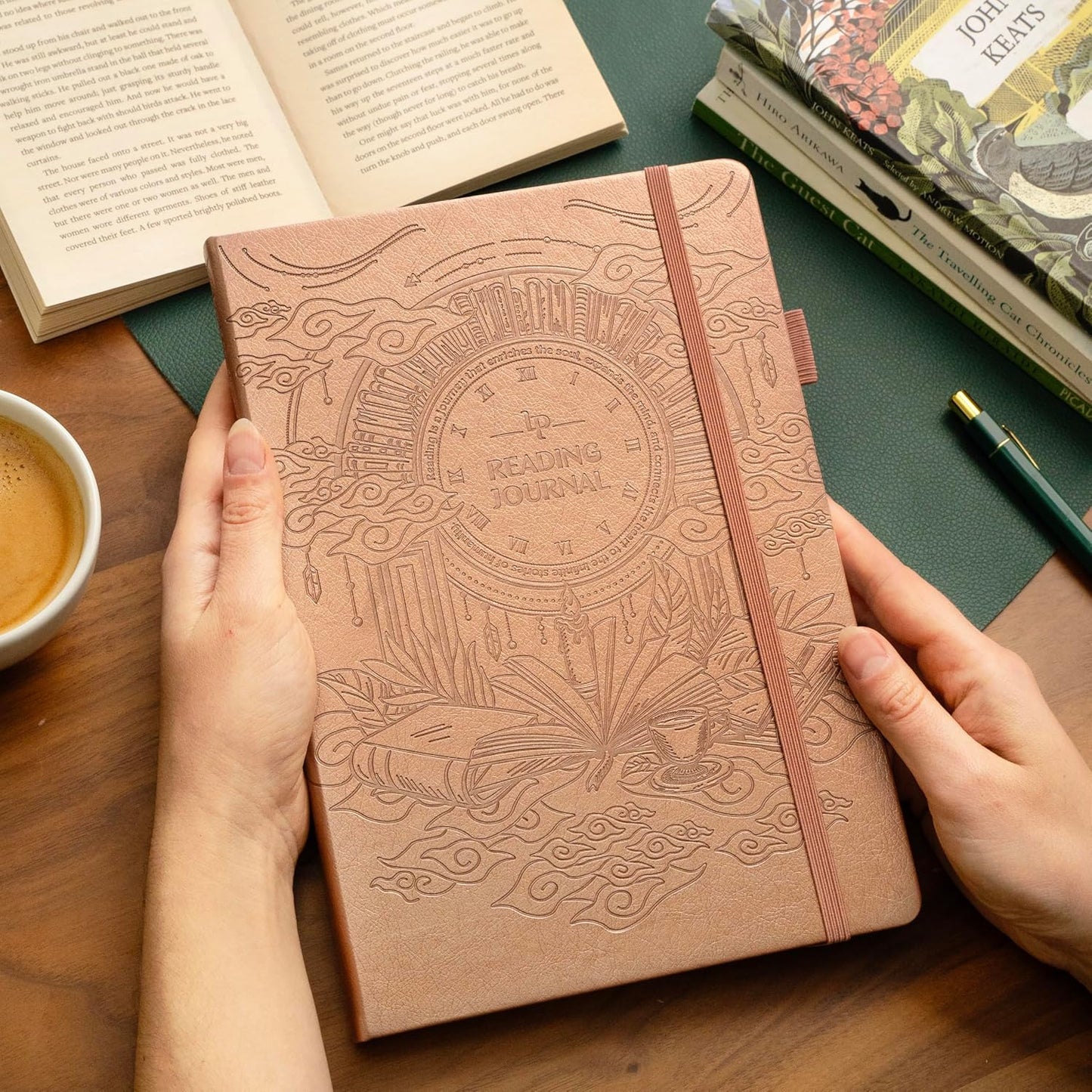 Legend Reading Journal for Book Lovers – Reading Log Tracker for Adults & Kids – Book Nerd Gifts & Accessories, 180 Reviews (Mint Cream)