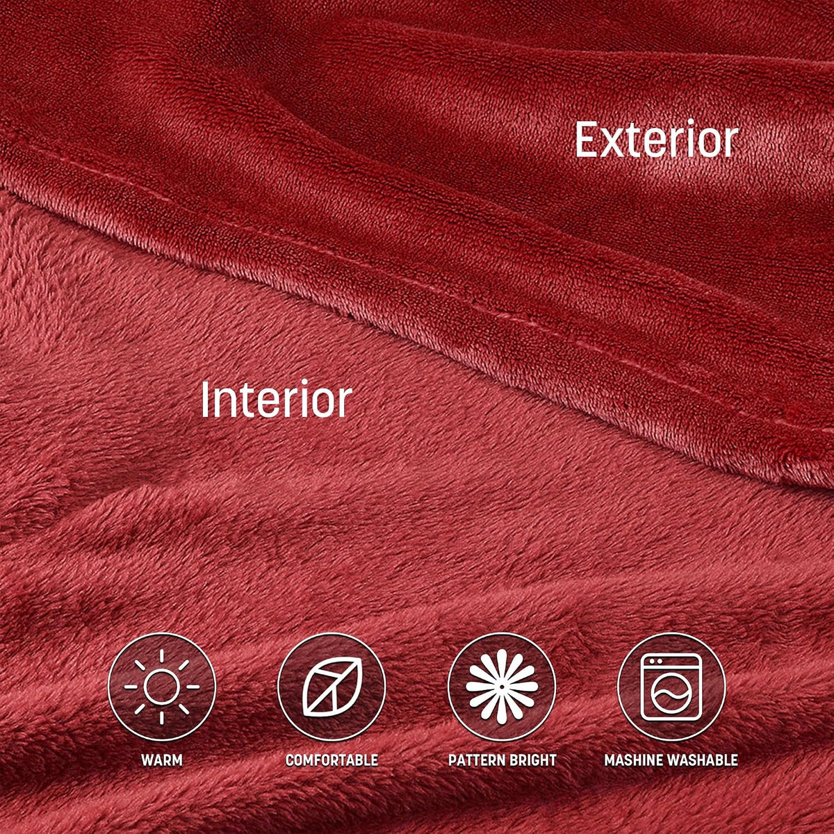 Catalonia Wearable Blanket with Sleeves for Women & Men, Fleece Wrap Throw
