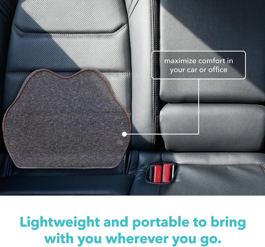 Cubii Cushii V2 Back Support Cushion for Back and Lower Back Pain Relief Universal Fit for Desk, Office, Kitchen Chairs, Couch Cushions with Advanced Lumbar Support