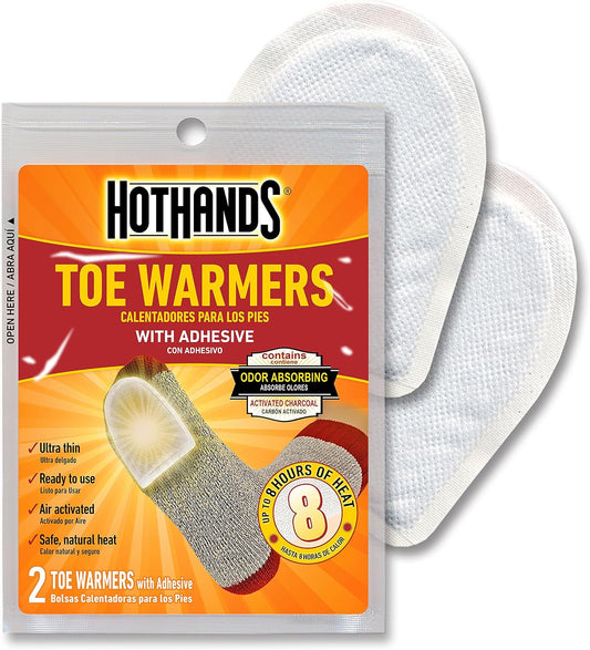 HotHands Toe Warmers - Long Lasting Safe Natural Odorless Air Activated Warmers - Up to 8 Hours of Heat - 6 Pair