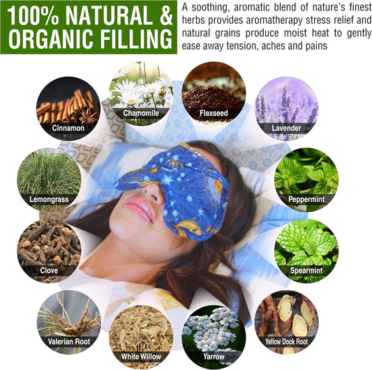 Nature's Approach Aromatherapy Neck Wrap, Red | 12-herb rice & flaxseed neck wrap, microwave or freezer safe, drapes over neck and shoulders