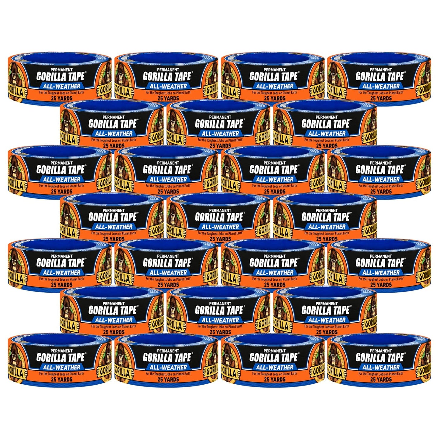 GORILLA All Weather Duct Tape, Black, 1.88" x 25 yd | UV and Temperature Resistant, Waterproof for Outdoor Repairs, Strong Adhesive Grip