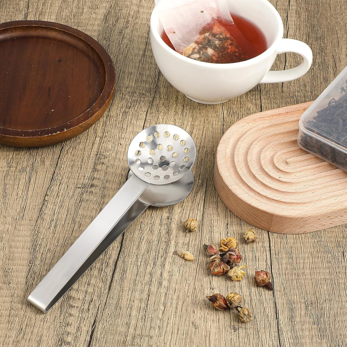 Tea Bag Squeezer Tongs, Stainless Steel Tea Bag Squeezer Tongs