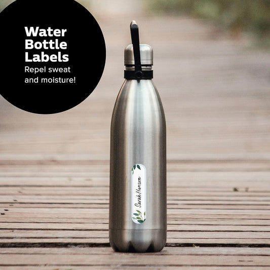 ThreeKin Waterproof Labels for Bottles and Containers - Custom Stickers - All-Purpose and Personalizable - Dishwasher, Freezer and Microwave Safe - BPA-Free - USA-Owned (Greenery)