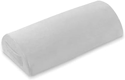 Trickonometry Half Moon Extra Firm Pillows - Versatile D Shaped Half Roll Cushion Support and Bolster Pillow for Under Knee, Neck Pillow, Leg Rest, and Tension Relief (White)