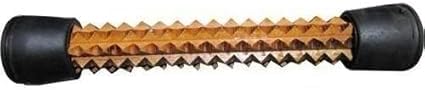 GOOFY TURTLE Professional Wooden Foot Massage Roller with Black Rubber Ends, Reflexology Tool for Pain Relief, Plantar Fasciitis Treatment