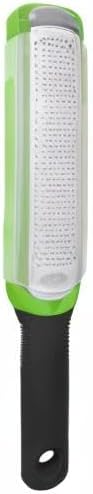 OXO Good Grips Etched Coarse Grater with Handle, Orange | Coarse Kitchen Grater, Sharp Etched Teeth, Non-Slip Handle, Hard Cheese, Vegetables, Chocolate, Easy Grip