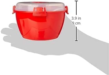 Sistema Microwaveable 940mL Noodle Bowl, Round Microwave Container with Lid & Steam-Release Vent, Cooks Pasta, Soup, Stew & More, Dishwasher & Freezer-Safe, BPA-Free