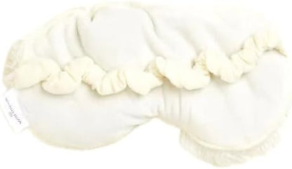 warmies Microwavable Eye Mask for Warmth & Comfort - Heating & Cooling Compress for Calming Relaxation - Weighted & Heated Eye Mask with Scented Lavender for Sleeping - Snowy