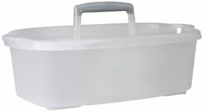 Casabella Plastic Multipurpose Cleaning Storage Caddy with Handle, 1.5-Gallon, Clear