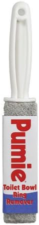 PUMIE Toilet Bowl Ring Stain Remover, Pumice Stone For Toilet, Hard Water & Tough Stains on Kitchen, Sinks, Tubs, Shower & Grills, Safe for Porcelain, Grey Pumice Scouring Stick w/Handle - Pack of 6 | Pumice Scouring Stick