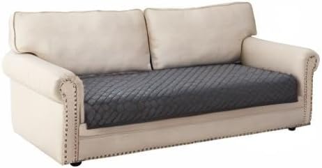 Eismodra Armrest Couch /Sofa /Backrest Covers,Anti-Slip Armchair Slipcovers for Dogs Cats Pet Loveseat Recliner Leather L Shaped,Dark Gray 28 x 28 Inches (Only 1 Piece)